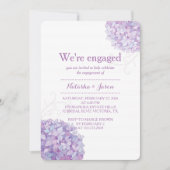紫紫紫紫陽花結婚婚約パーティ 招待状 (正面)