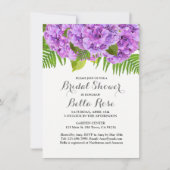 紫紫紫陽花のブライダルシャワー 招待状 (正面)