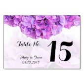 紫紫紫陽花結婚のテーブル番号あじさい4 テーブルナンバー (正面)