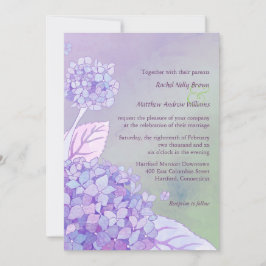 紫紫紫陽花結婚夏 招待状