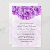 紫紫紫陽花結婚式招待状あじさい4 招待状 (正面/裏面)