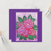 紫紫紫陽花 カード (正面/裏面インサイチュ)