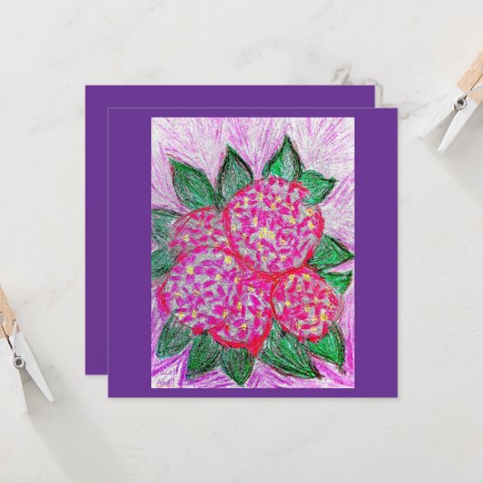 紫紫紫陽花 カード (正面/裏面インサイチュ)