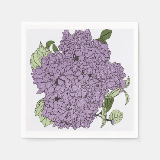 紫紫紫陽花 スタンダードカクテルナプキン (正面)