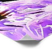 紫紫色の花の赤いトンボ ポスター (角)