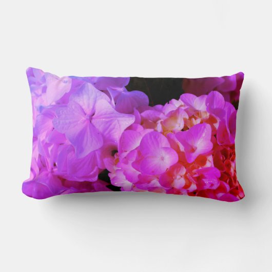 紫紫花エレガントアジサイ ランバークッション (正面)