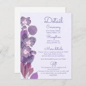 紫紫花フローラ結婚詳細 エンクロージャーカード (正面/裏面)