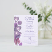 紫紫花フローラ結婚詳細 エンクロージャーカード (スタンド正面)