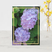 紫紫陽花結婚を願う一周忌 カード (黄色い花)