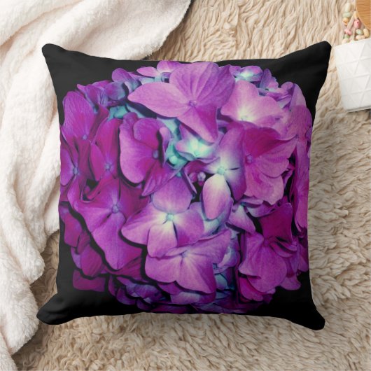 紫紫陽花 クッション (ブランケット)
