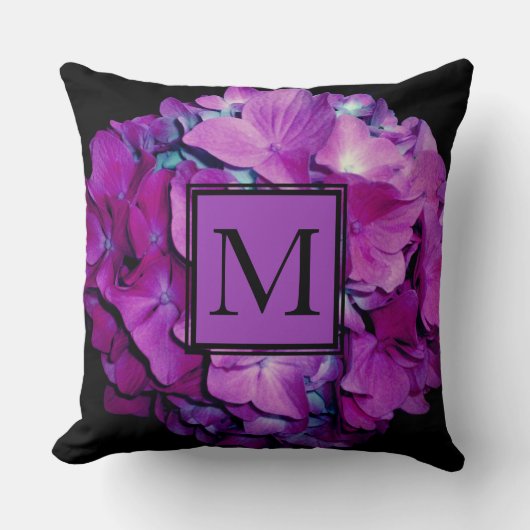 紫紫陽花 クッション (正面)