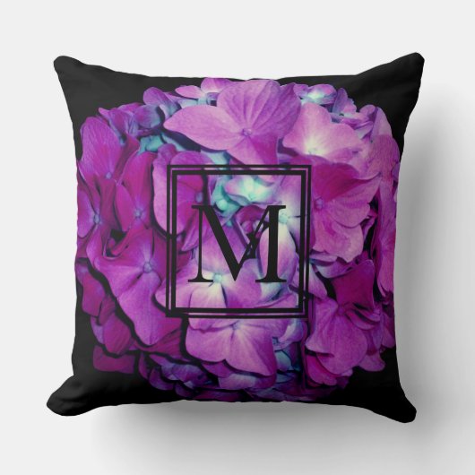 紫紫陽花 クッション (正面)