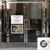 紫結婚と白 ウィンドウサイン (オフィスドア)