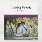 紫結婚と白 ワインラベル (シングルラベル)