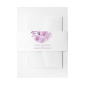 紫結婚のさくらんぼの花の水の色カスタム色 招待状ベリーバンド (正面例)