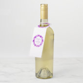 紫結婚のパンジー水の色カスタム色 ボトルネックタグ (アングル)