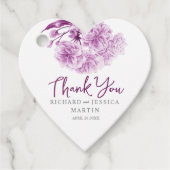 紫結婚のフローラ水感謝してい色 フェイバータグ (正面)