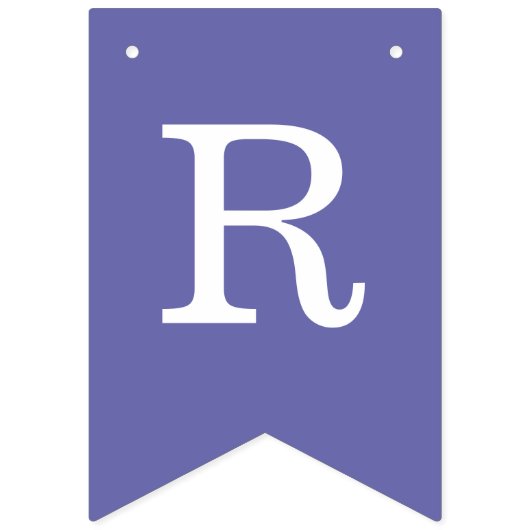 紫結婚の新郎新婦の名シンプル前 バンティングフラッグ (第2の旗)