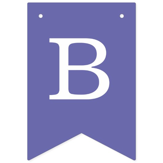 紫結婚の新郎新婦の名シンプル前 バンティングフラッグ (第1の旗)