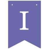 紫結婚の新郎新婦の名シンプル前 バンティングフラッグ (第3の旗)