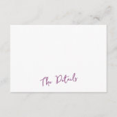 紫結婚の木の花詳細フラット エンクロージャーカード (正面)