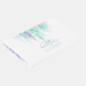 紫結婚の緑の花のカスケードゲストブック ゲストブック (コーナー)