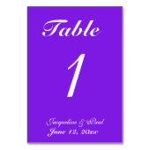 紫結婚の表番号 テーブルナンバー (裏面)