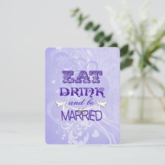 紫結婚の鳩 招待状 (スタンド正面)