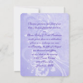 紫結婚の鳩 招待状 (裏面)