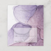 紫結婚エキゾチックフローラ プレイスカード (外部開封)