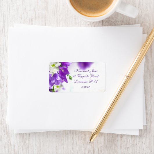 紫結婚住所 シール (インサイチュ)