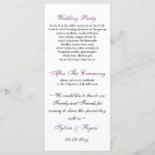 紫結婚式 プログラム (裏面)