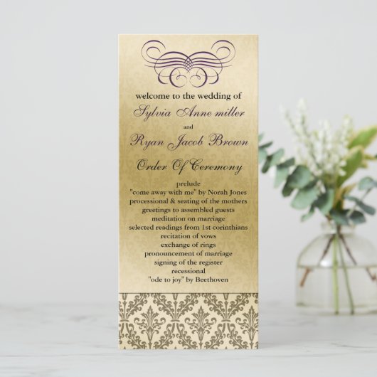 紫結婚式 プログラム (スタンド正面)