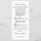 紫結婚式 プログラム (裏面)