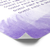 紫結婚紫抽象芸術表 ポスター (角)