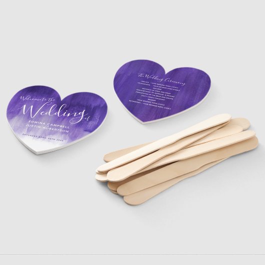 紫結婚色のインクアモダンートプログラムのファン ハンドファン (組立なし)