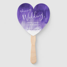 紫結婚色のインクアモダンートプログラムのファン ハンドファン