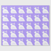 紫結婚色のガウン ラッピングペーパー (フラット)