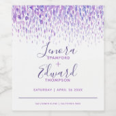 紫結婚色のショールカッモダンケード ワインラベル (シングルラベル)