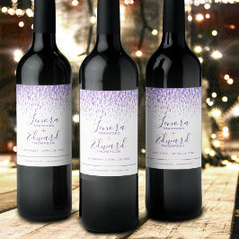 紫結婚色のショールカッモダンケード ワインラベル