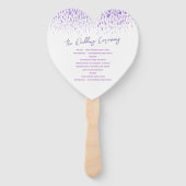 紫結婚色のモダン水彩計画 ハンドファン (裏面)