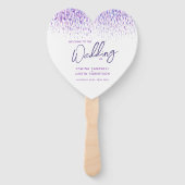 紫結婚色のモダン水彩計画 ハンドファン (正面)