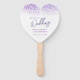 紫結婚色のモダン水彩計画 ハンドファン