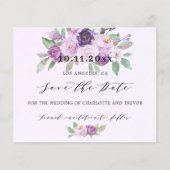 紫結婚色の花の予算は日付を保存する (正面)