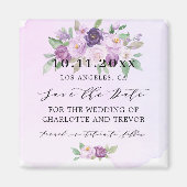 紫結婚色の花は命日を除く マグネット (正面)