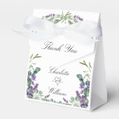 紫結婚色ラベンダーユーカリ感謝していユー フェイバーボックス (正面サイド)