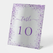 紫結婚銀製の表番号 台座サイン (正面)