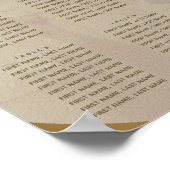 紫絵を描と金ゴールドの結婚座席表 ポスター