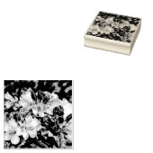 紫絵画のアゼアの花ぬか ラバースタンプ (押印)