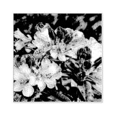 紫絵画のアゼアの花ぬか ラバースタンプ (インプリント)